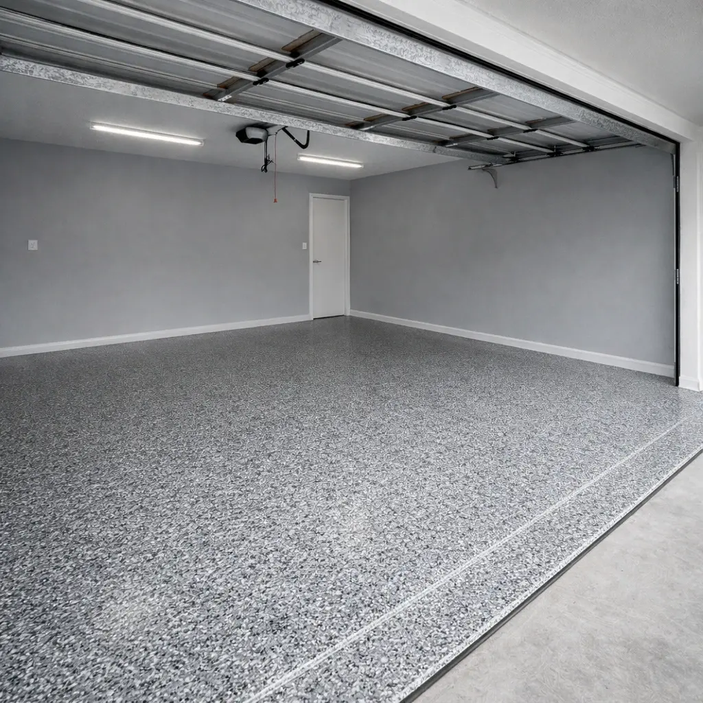 Premium epoxy garage floor