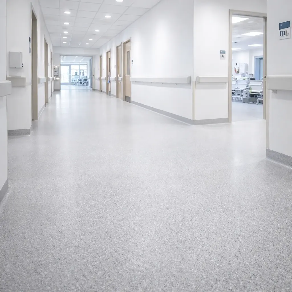 Healthcare facility flooring - hospital corridor or medical environment