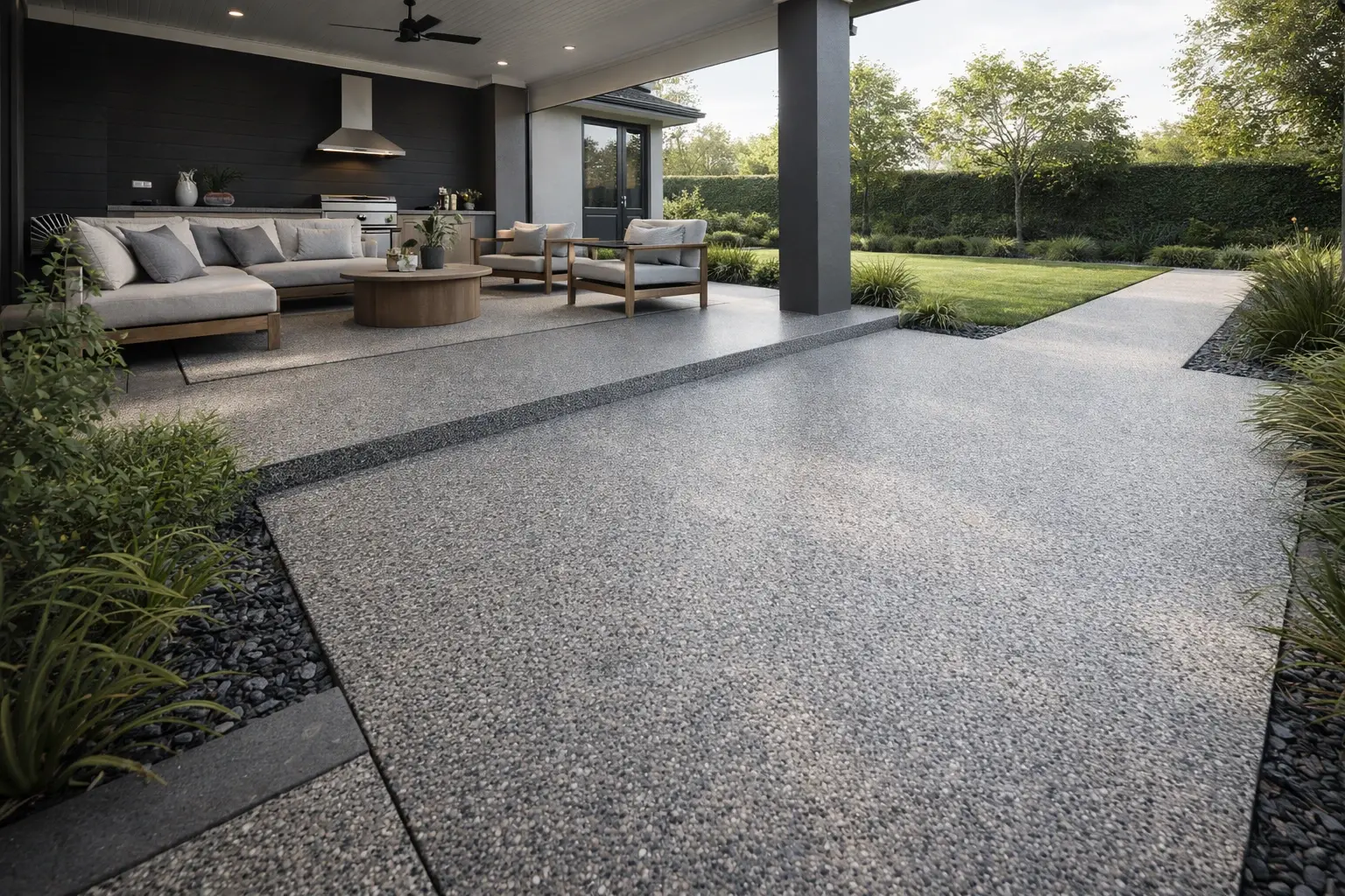 Patio and outdoor epoxy flooring