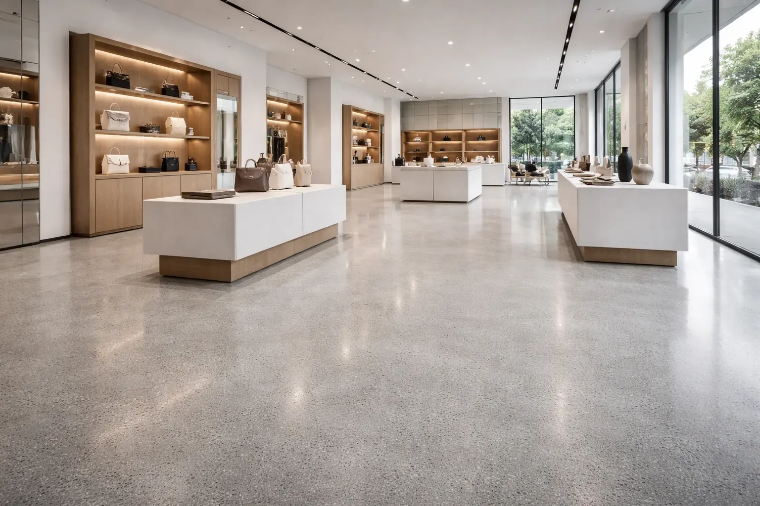 Retail and showroom epoxy flooring